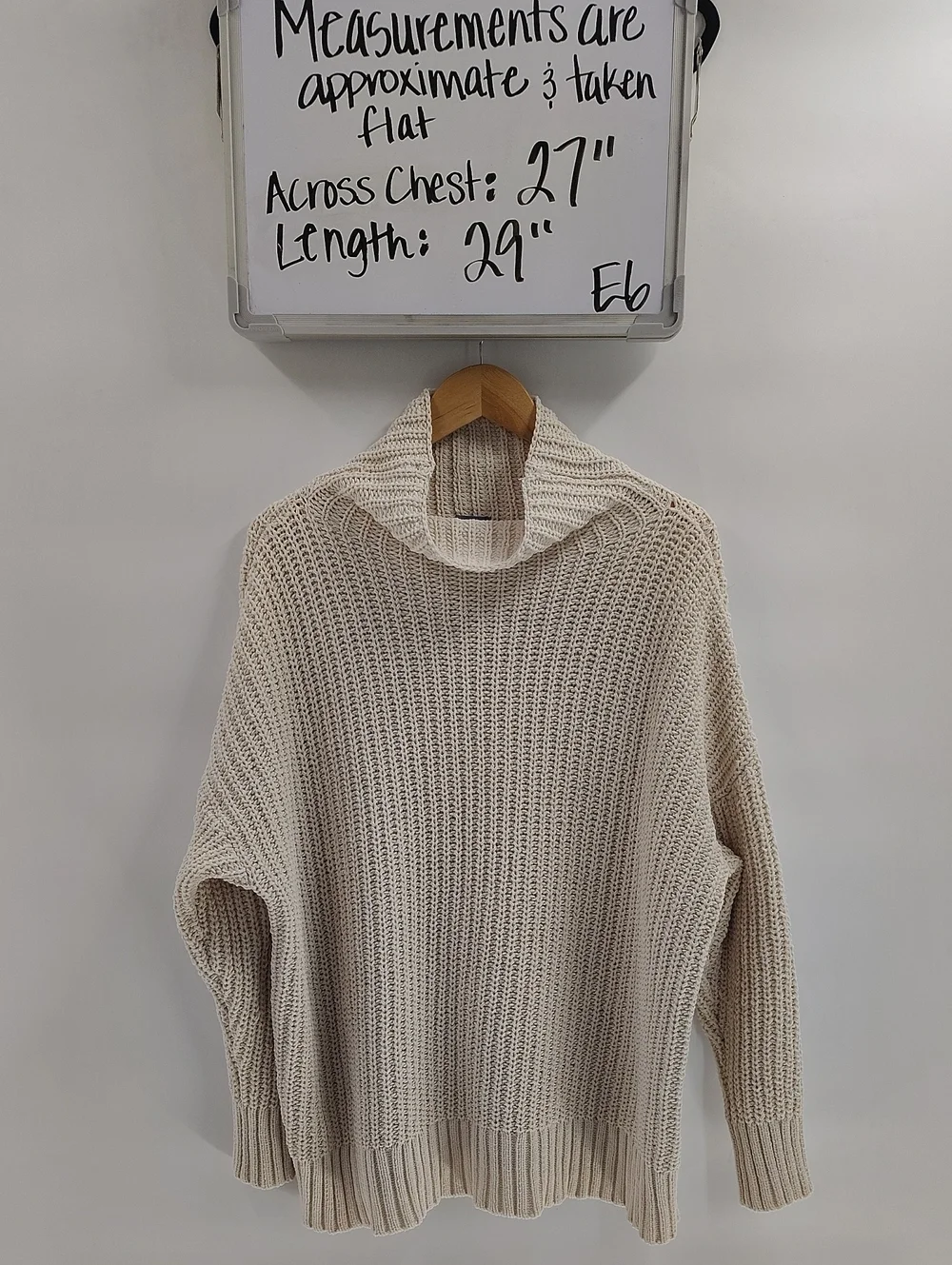 Aerie Oversized Knit Turtleneck Sweater Small Shaker Knit Warm Winter Cozy